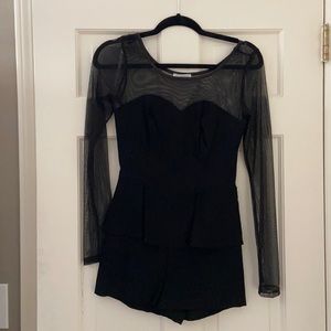 Black romper size m rayon / nylon material